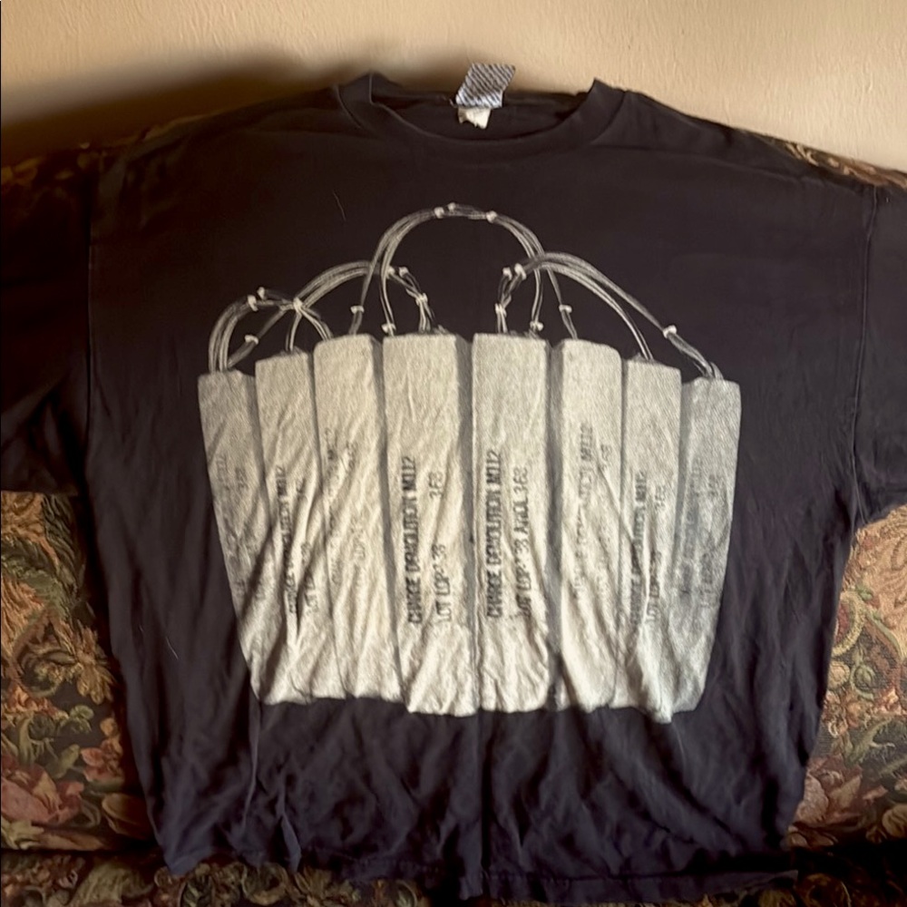 Men’s t-shirt black XL with bundles of dynamite on front and back